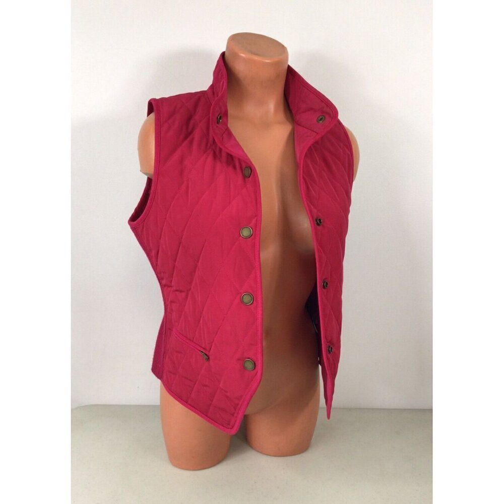 Talbots Quilted Vest Womens Petite